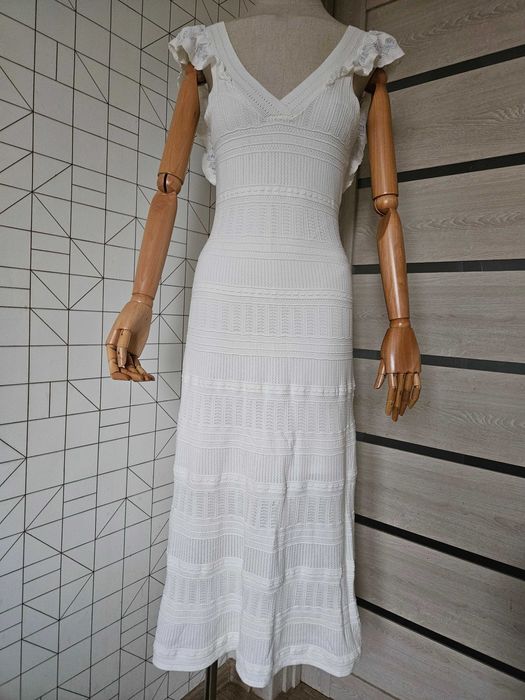 Неймовірна жіноча сукня sezane оригінал, міді сукня кроше sezane