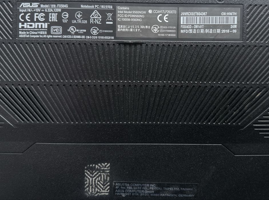 Ноутбук Asus FX504G