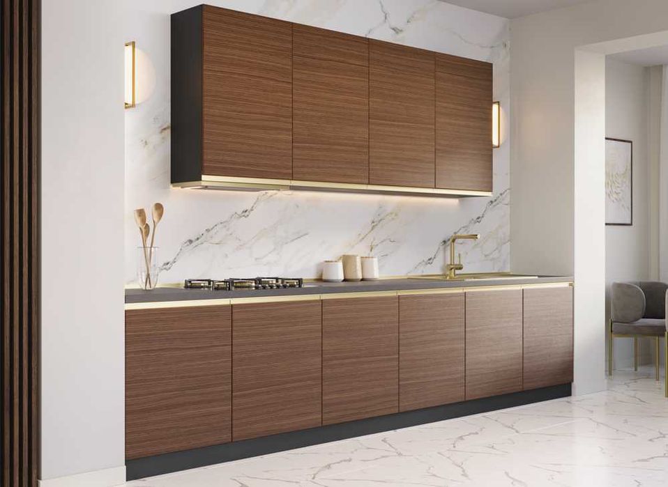 Кухня "LORI" фабрика Віп-Мастер / модульна кухня / Фасад шпон