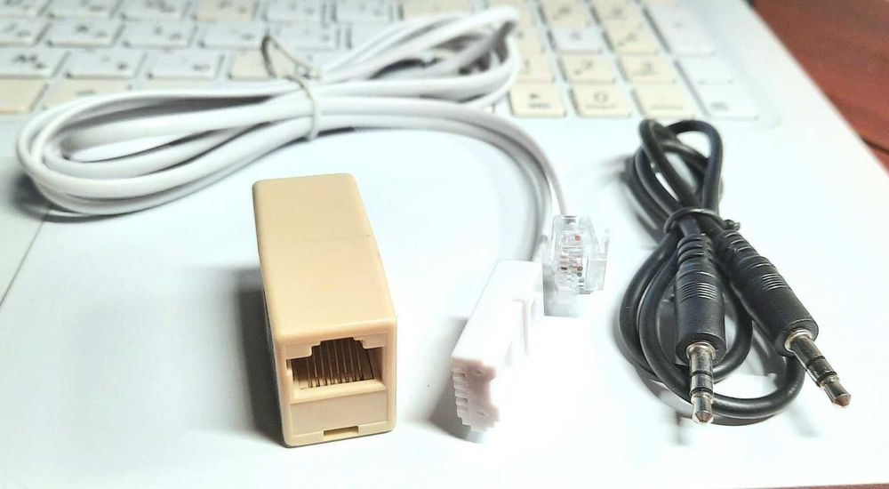 З'єднувач RJ45 UTP Cat5e/Cat6, BT-431A - RJ11, jack 3.5 - jack 3.5