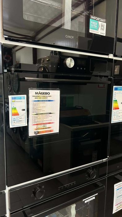 Piekarnik PAROWY  IKEA MÅGEBO 500 Duża pojemność Czarny Szklany Gwarancja