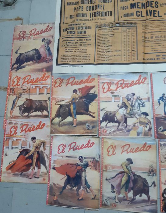 Raridades sobre Tauromaquia - Cartaz gigante e Revistas