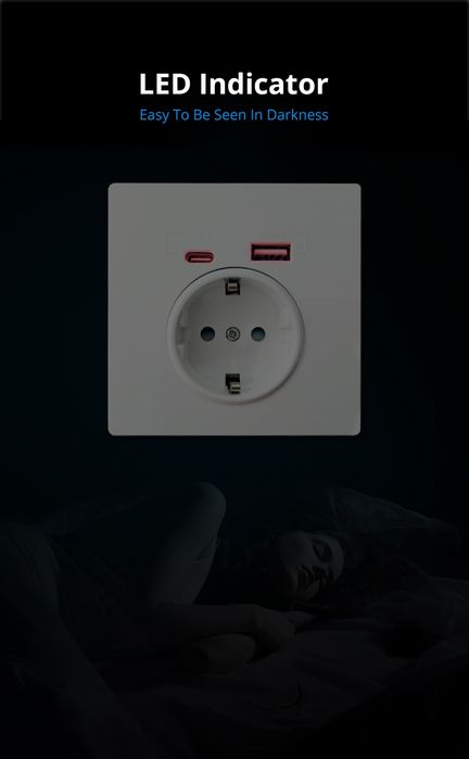 Розетка з USB і type-c
