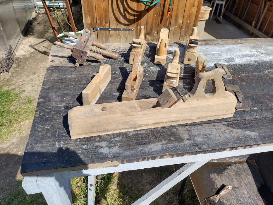 Zestaw strugów stolarskich z PRL