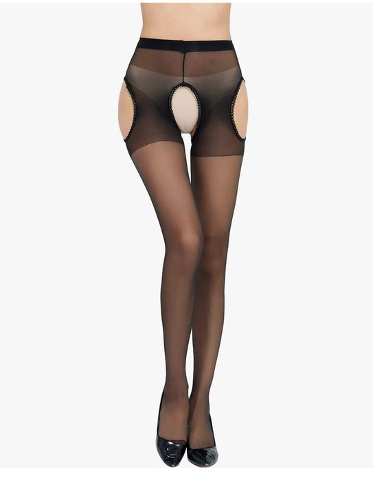 Pończochy damskie modelujące sylwetkę, czarne 150-168 cm, KLONKEE