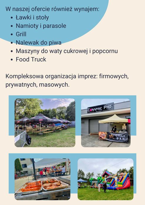 Organizacja Eventów / Imprez Firmowych Prywatnych / Grill / Catering