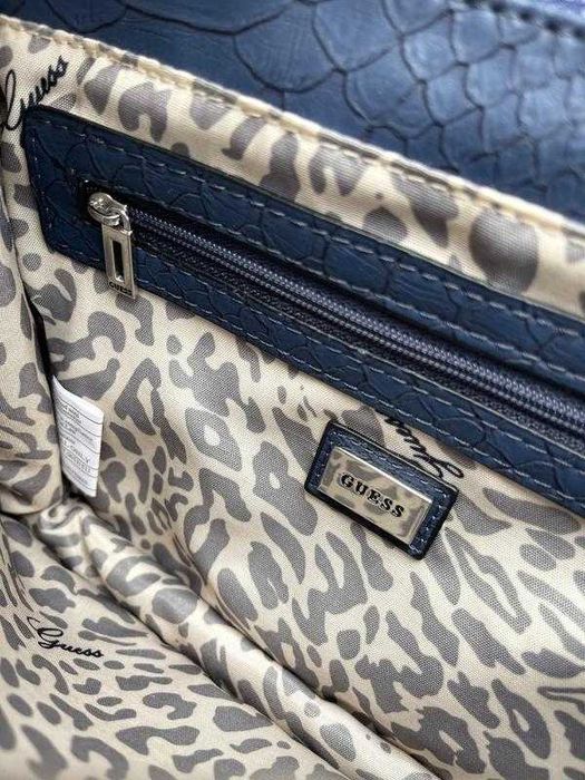Стильна сумка крос-боді Guess оригінал через плече, синя, кросбоді