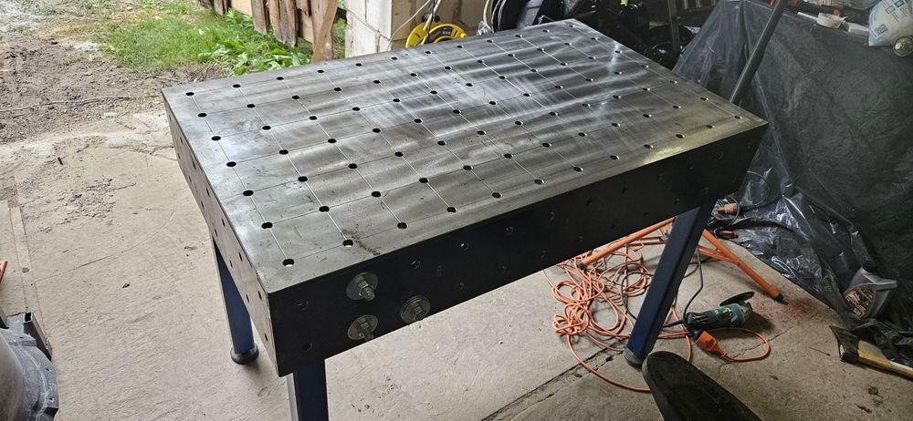 Dwa stoły spawalnicze 120x70 cm, frezowany blat na CNC, stal 12 mm