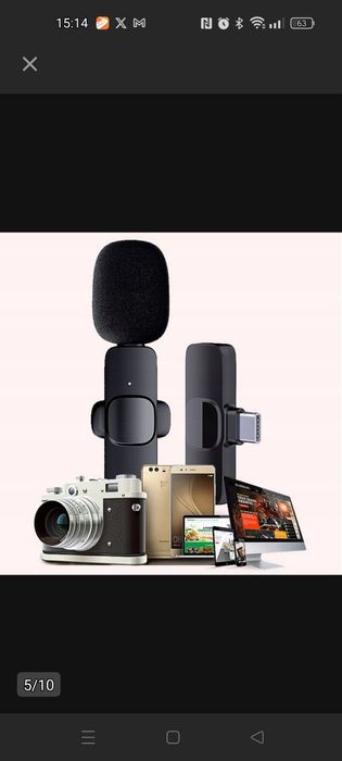 Mikrofon na klip mikrofon krawatowy IOS Iphone + Odbiornik Lighting