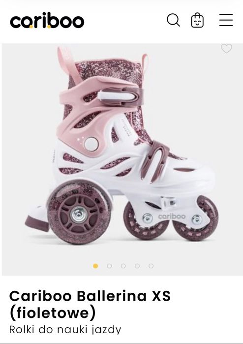 Rolki Cariboo Balerina XS 26-30 NOWE różowo-fioletowe