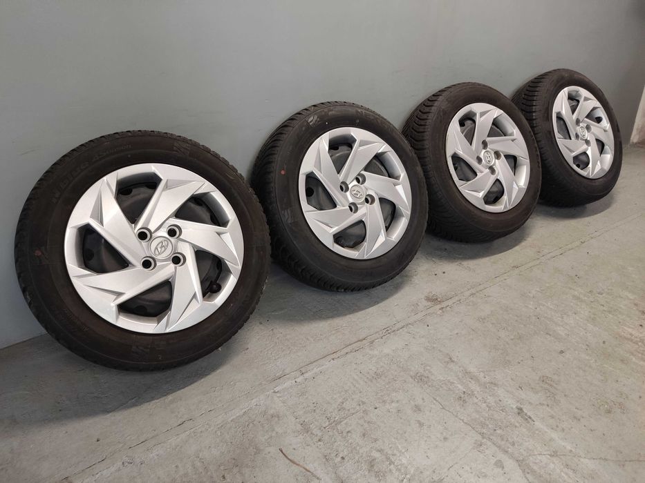 Koła stal 15 Hyundai i20, 4x100, Nexen 185/65R15, 2022 rok, kołpaki