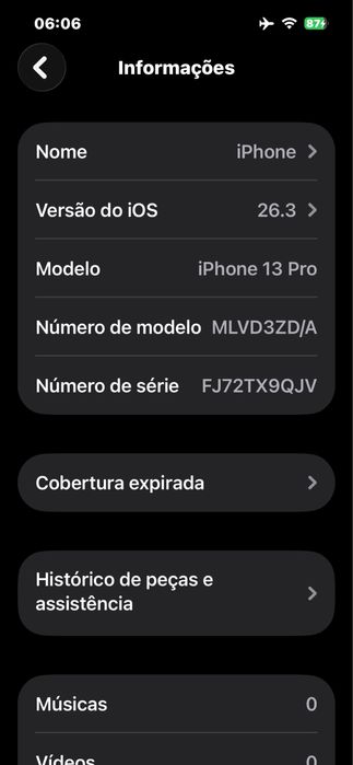 iphone 13 pro azul com bateria 100%