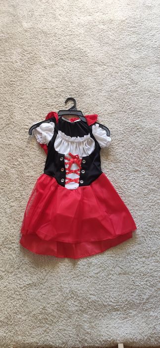 Fato de fantasia de Capuchinho Vermelho, para menina