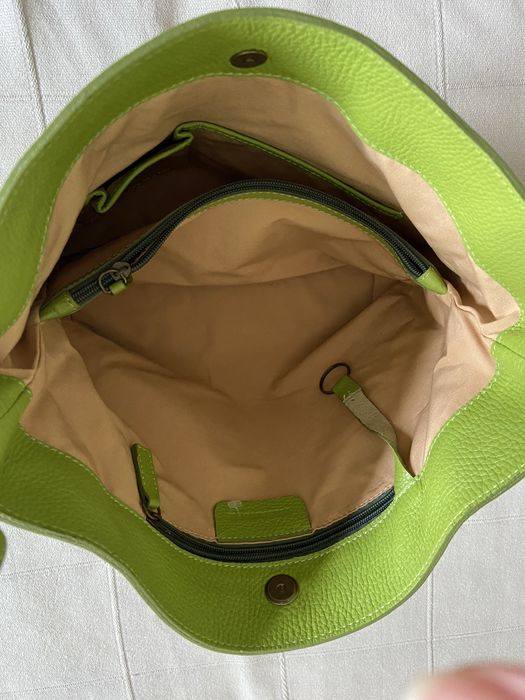 Jil Sander piekna limonkowa torebka nowa, modny design