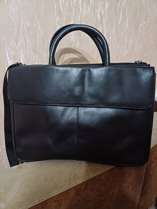 Портфель-сумка, діловий, натуральна шкіра