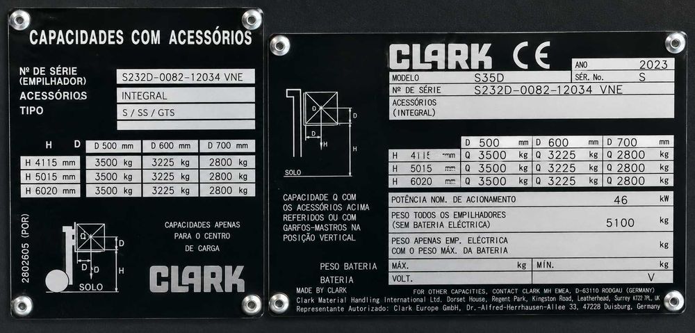 Empilhador CLARK S35D