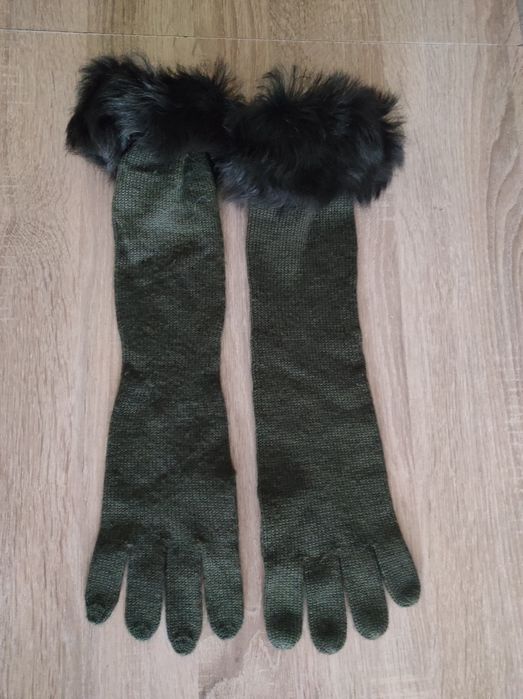Rękawice długie Ralph Lauren wool Merynos
