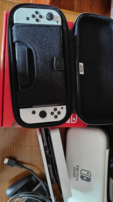 Nintendo Switch OLED, Branca c/caixa como nova