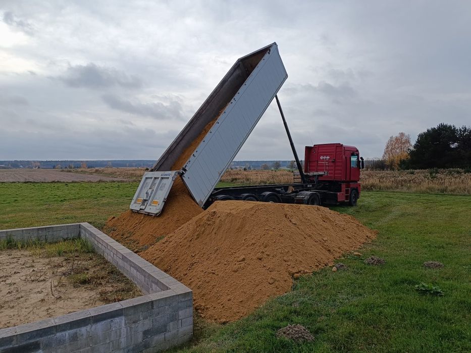 Piasek zasypowy transport Duże i Małe wywrotki