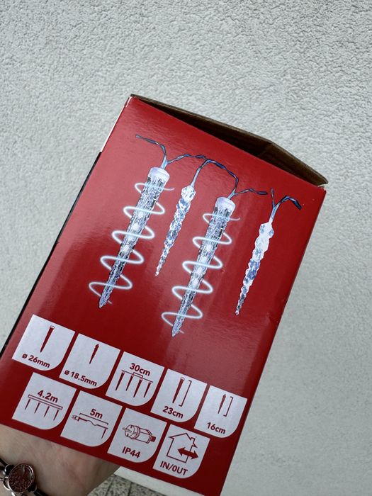 Lampki LED zewnętrzne sople nowe 148