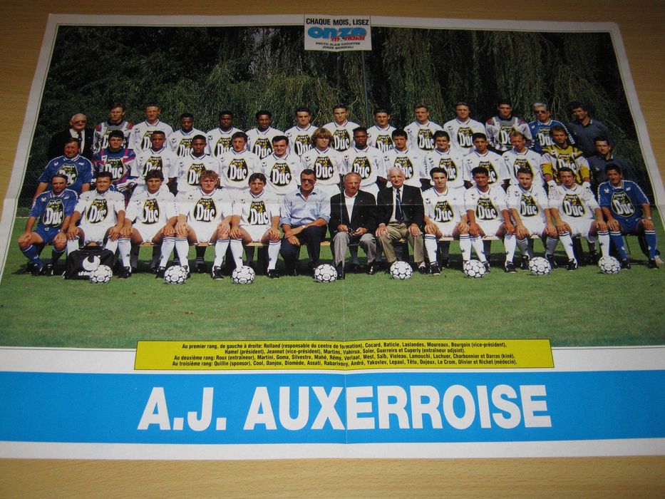 3 Posters Futebol PSG/Auxerre/Nantes/Marselha/Mónaco