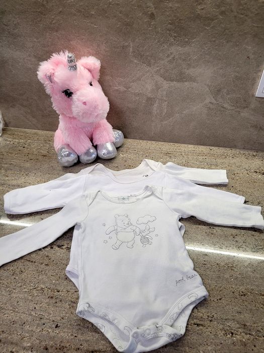 Biale body, dlugi rękaw 3 szt. rozm. 74