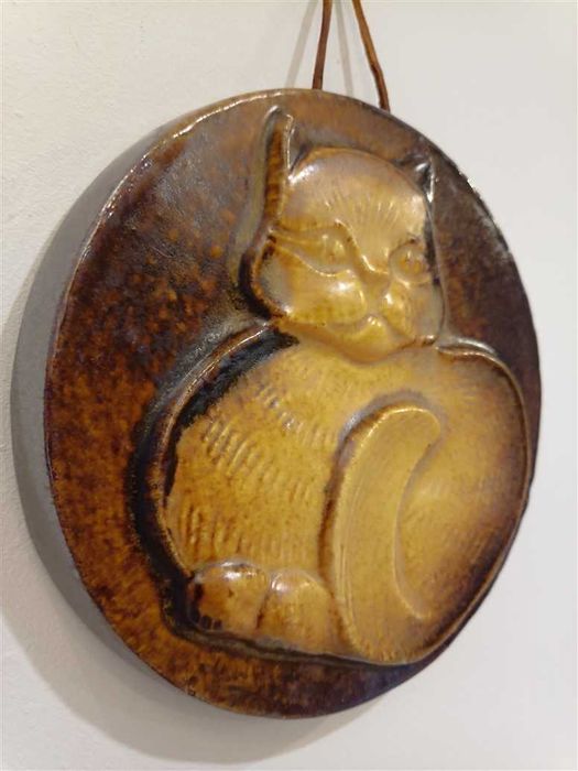 KOT - Płaskorzeźba naścienna Keramik Steuler - lata 60