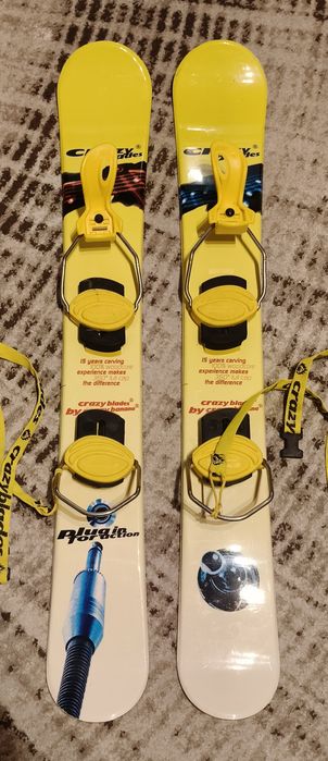 Narty Snow Blades Crazy Blades Banana Snowblades fun carving ski 85 cm