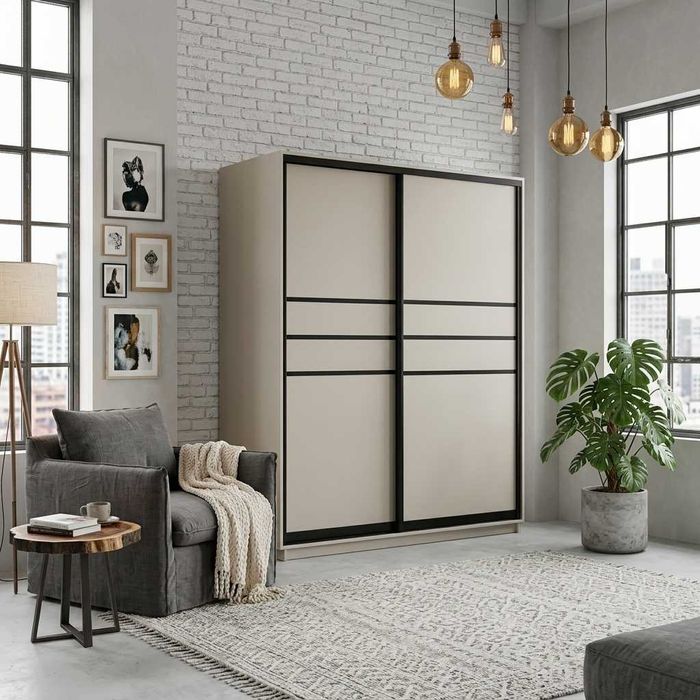Шкаф-купе 1500×600×2400 Кашемир – современная элегантность и уют