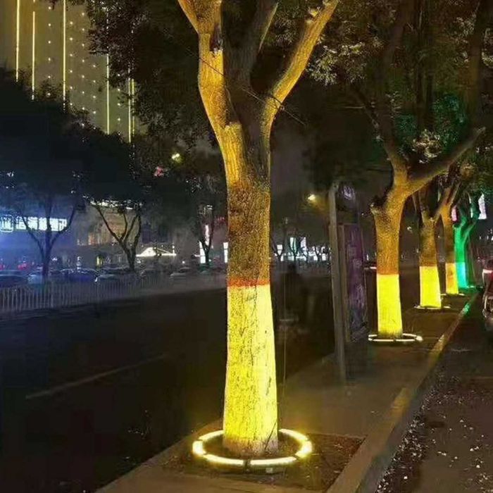 Комплект LED-світильників для підсвічування дерев set 6 × 12W + блок живлення 150W + 6 ніжок