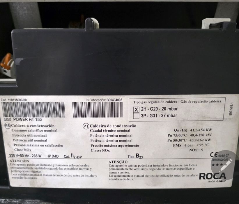 Caldeira de chão de condensação Roca Power HT Plus 150