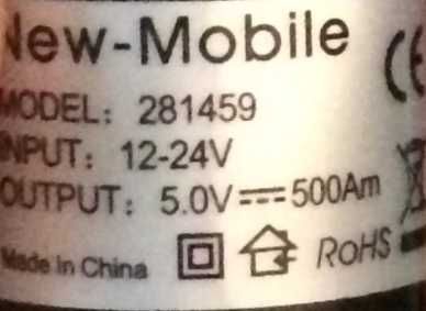 Carregador isqueiro 12-24V para  telemóvel e tablet.