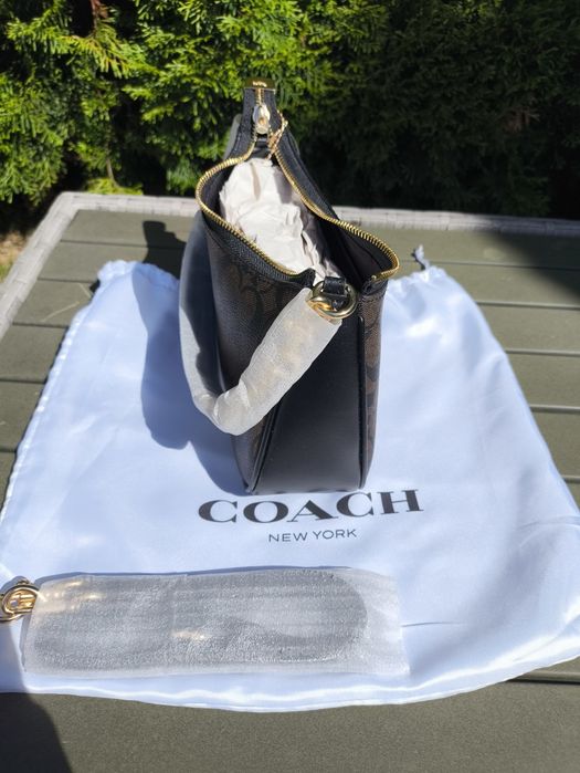Torebka na ramie Coach Teri Mini Crossbody brazowa