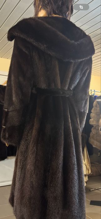 Рр 50-52.  Норковая шуба ‘ черный шоколад’. Италия! Новая