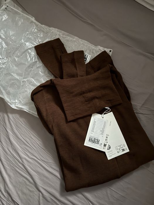Коричневий гольф лонгслів cos з вовни мериноса - розмір м