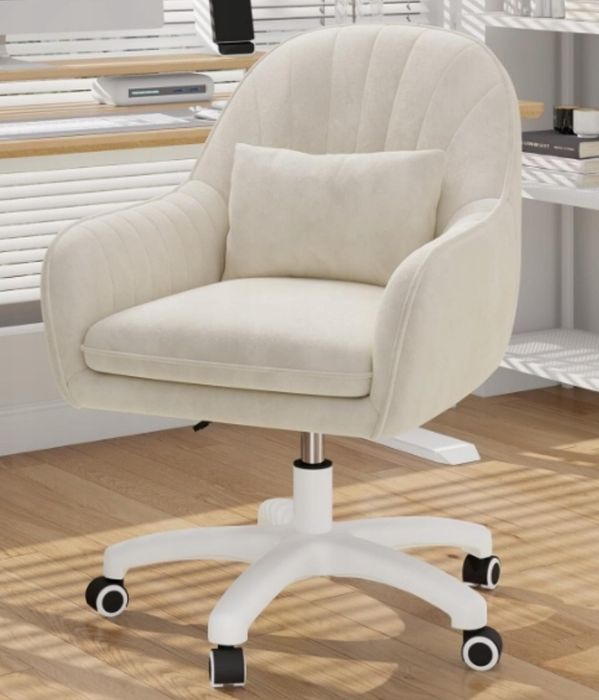 Beżowy fotel do biurka Songmics