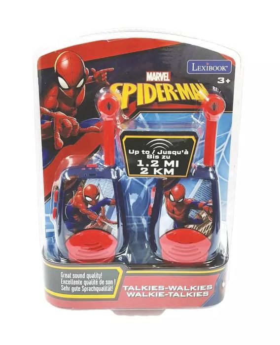 Krótkofalowki Walkie-talkie Spider-Man z funkcją alfabetu Morse'a TW25SP. Lexibook. Nowy Produkt