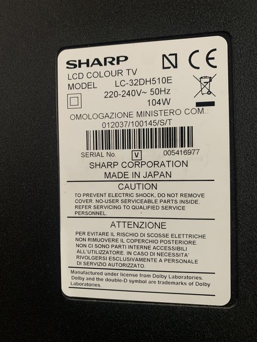 Продам телевизор lcd sharp 32’ʼ