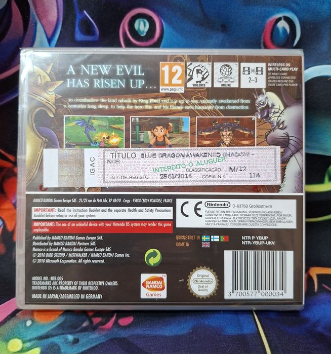 Blue Dragon Awakened Shadow Nintendo DS Novo/selado Pal Uk