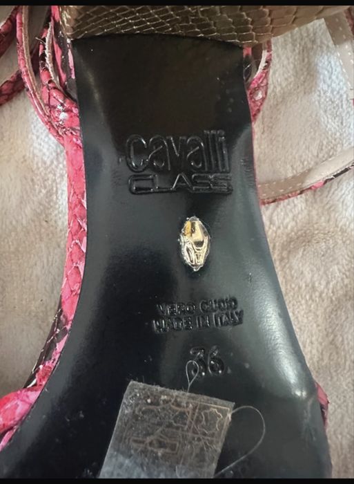 Sandały na obcasie Cavalli Glass rozm. 36