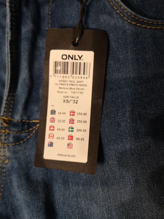 Jeansy skinny Only XS