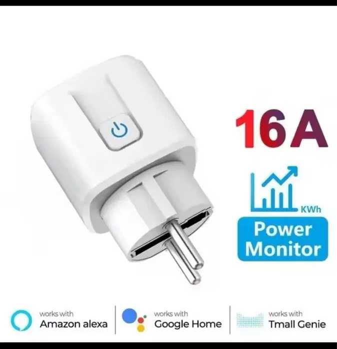 Wi-Fi  розетка, 16A, 3kW, Power Monitor