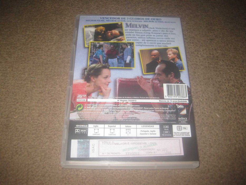 DVD "Melhor É Impossível" com Jack Nicholson