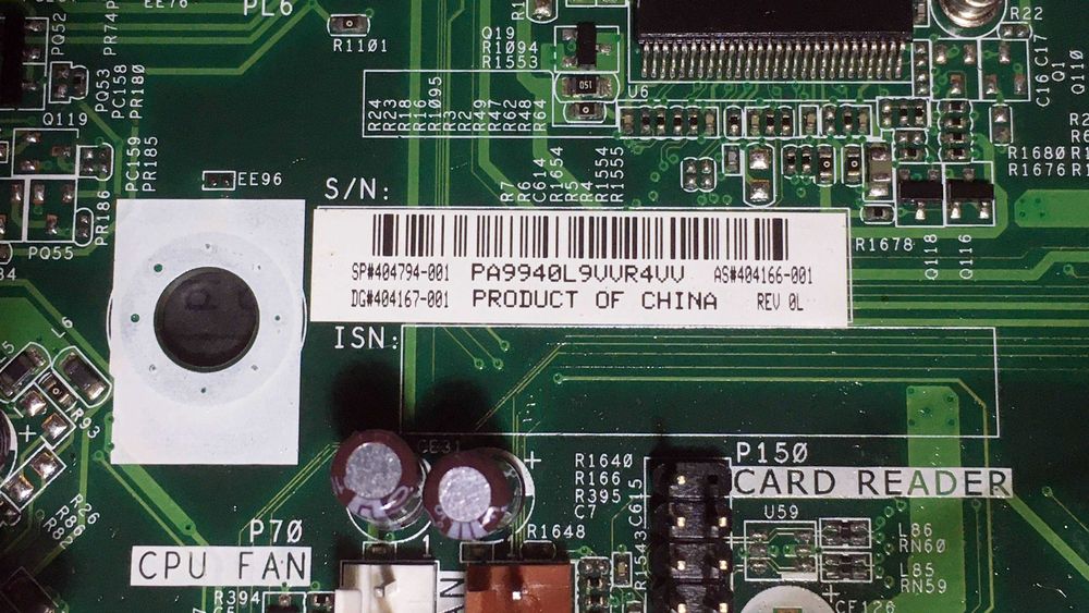 Motherboard HP Compaq dc5700 c/CPU RAM e outros componentes do sistema