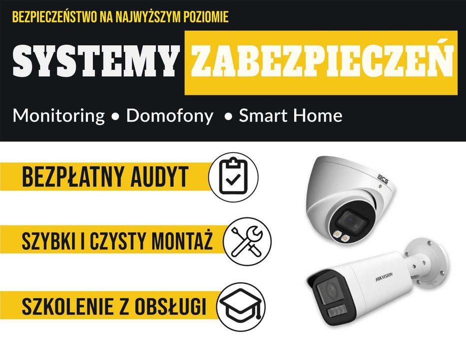 Montaż monitoringu, domofonów, wideodomofonów