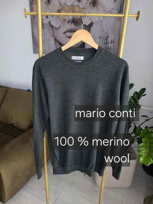 Mario conti sweter męski 100% merino wool M