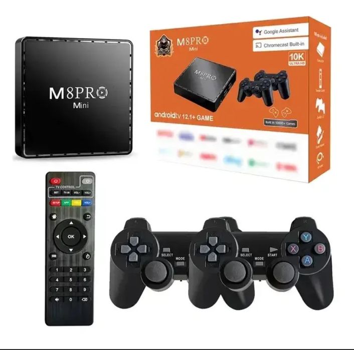 2в1 Ігрова консоль M8 Pro mini Android TV Wireless Ретроприставка на 10000 ігор