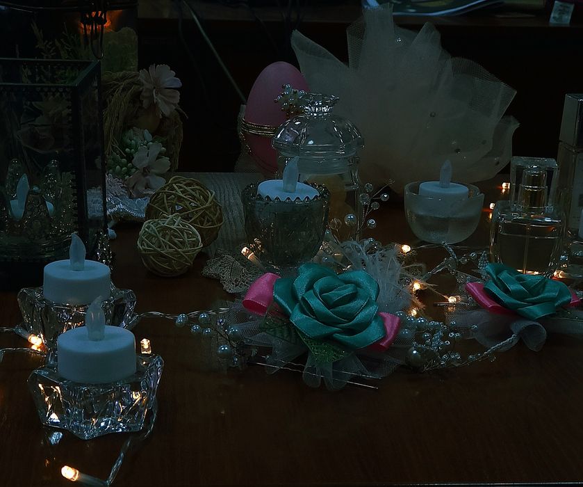 Прозрачная и зеленая гирлянда (без наконечников)