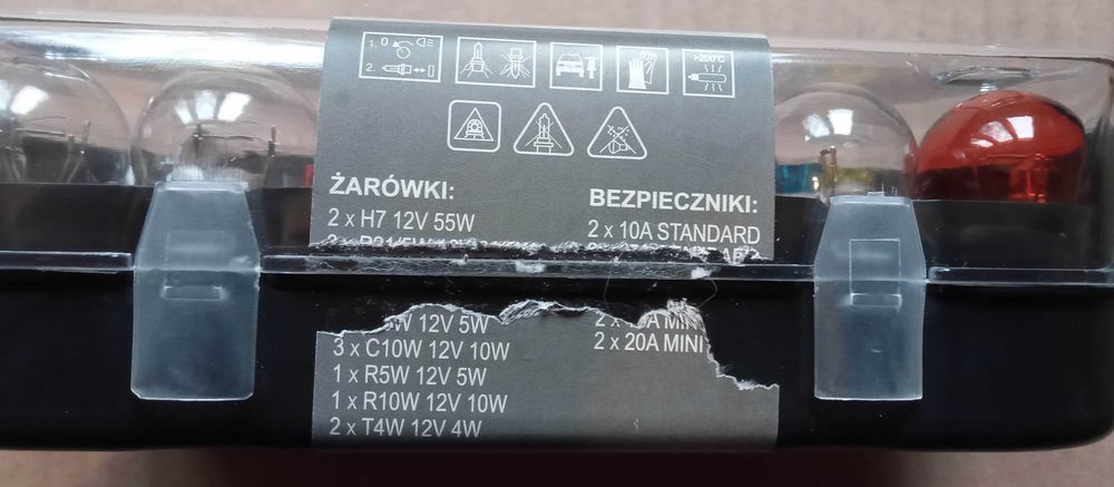 Zestaw żarówki,  żarówka H7