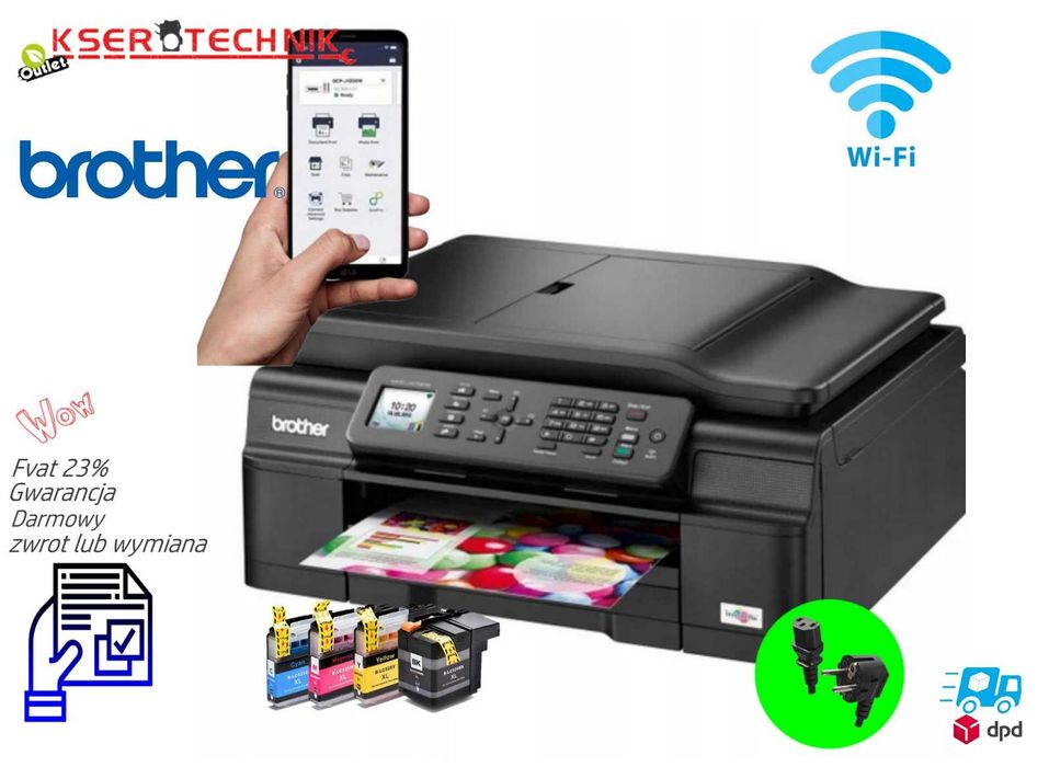 Drukarka 3w1 atramentowa (kolor) Brother MFC-J470DW / HIT Duplex